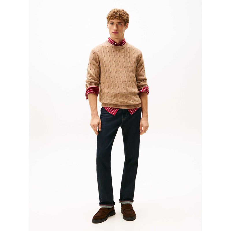 Tommy Hilfiger Pure Wool Cable Knit Jumper image number 3